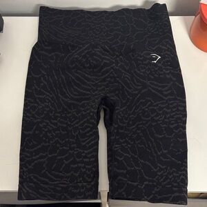 Gymshark Black Patterned Biker Shorts